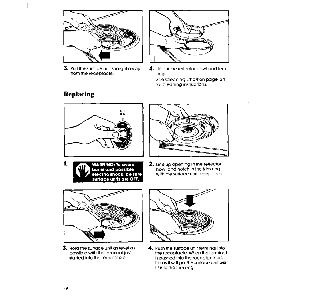 Whirlpool RF390PXP manual Replacing 