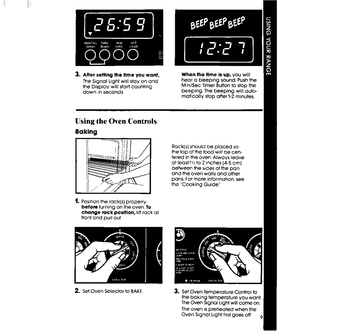 Whirlpool RF390PXP manual Using the Oven Controls, Baking 