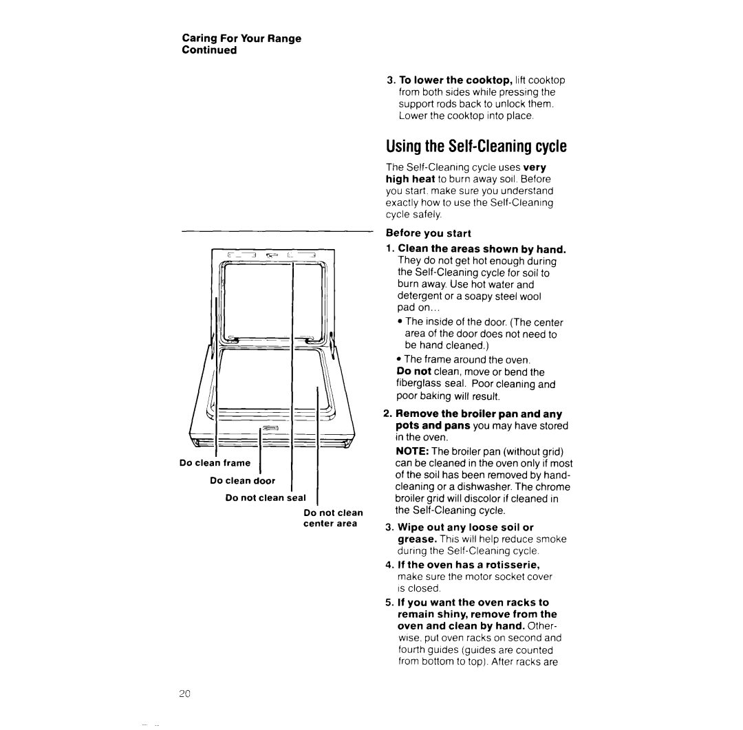 Whirlpool RF390PXW manual High heat to burn away solI. Before, You start make sure you understand, Cycle Safely 