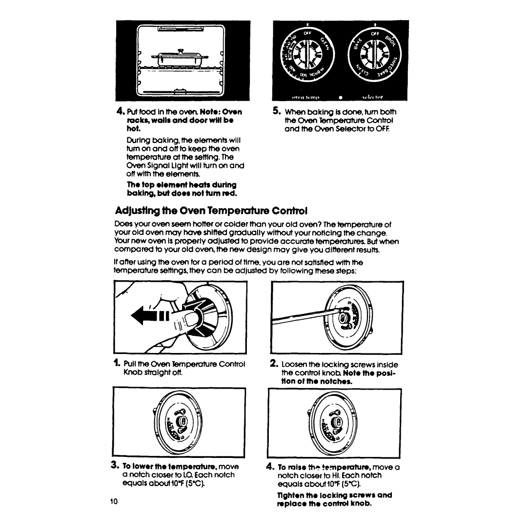 Whirlpool RF395PXP manual Ad/Ming Ihe Oven Temperuhre Control 