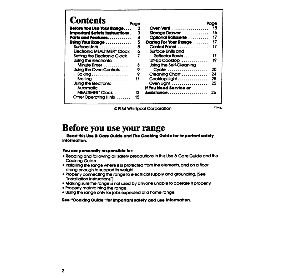 Whirlpool RF395PXP manual ~poron-f@W, $zgr, BdomwulbebbwRmge 