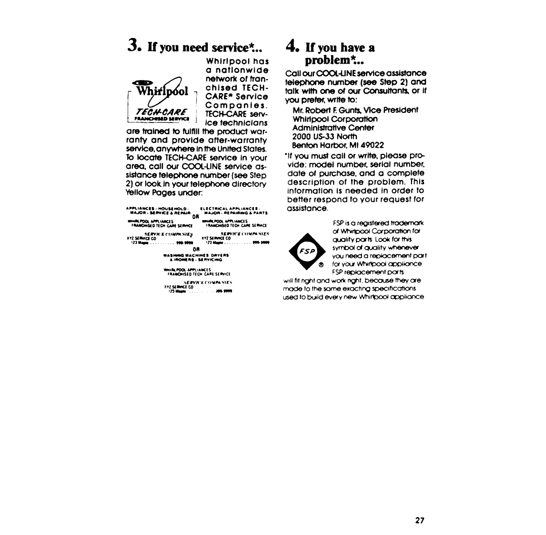 Whirlpool RF395PXP manual If you need sewi, If you have a problem? 