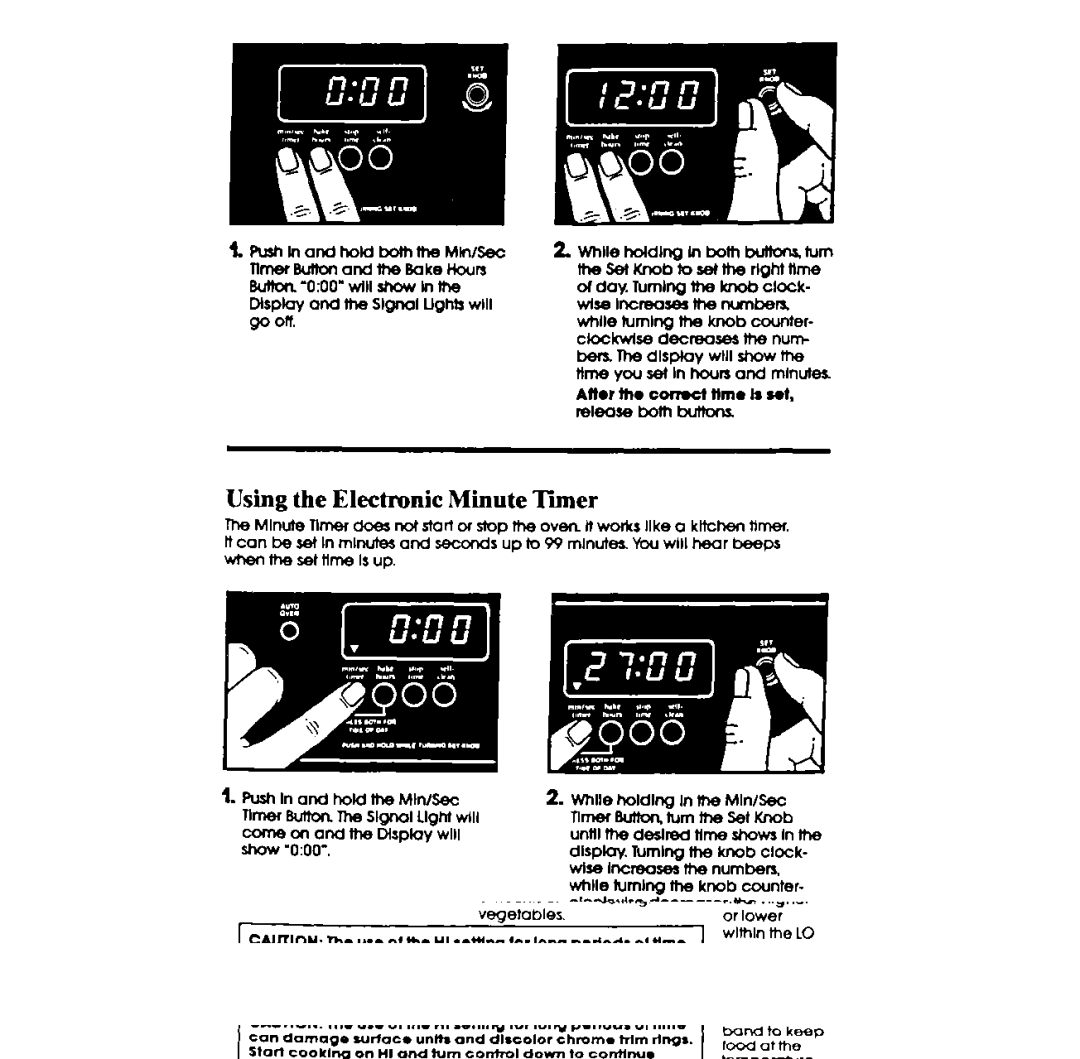 Whirlpool RF395PXP manual Using the Electronic Minute Timer 