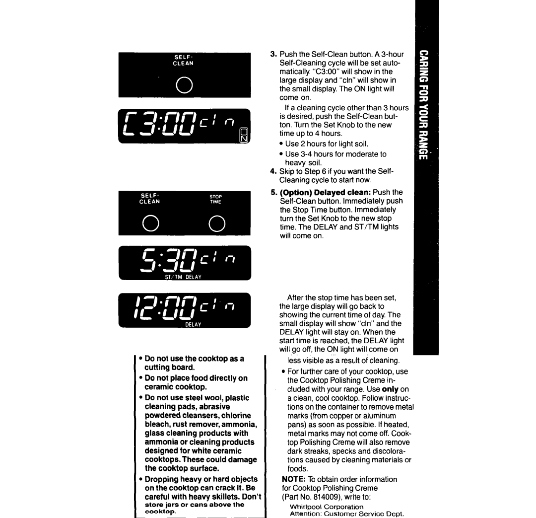 Whirlpool RF396PCX, RF396PXX manual 