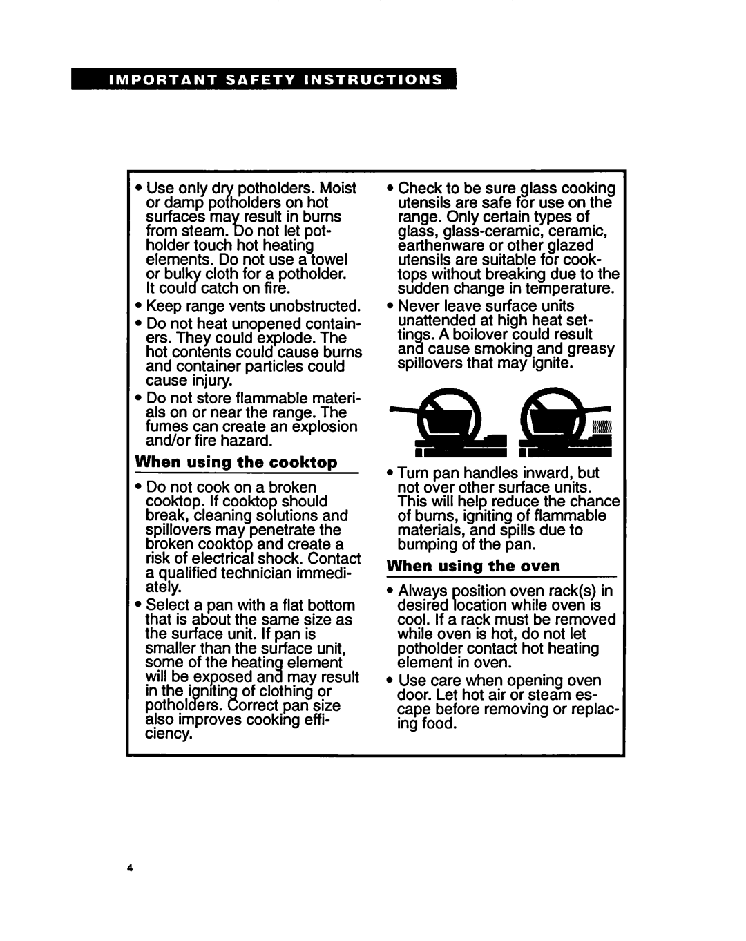 Whirlpool RF396PXY, RF396PCY manual When using the oven 