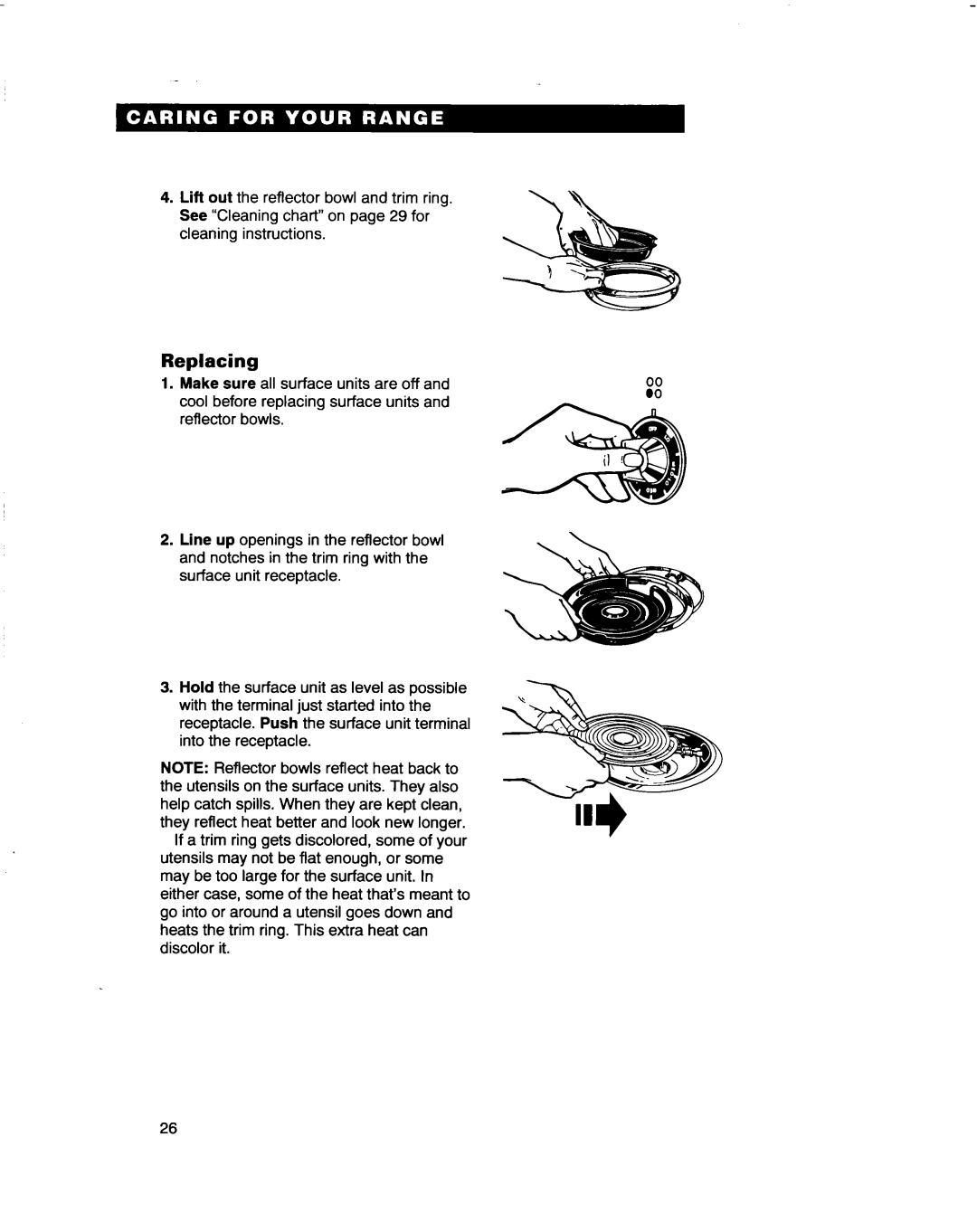 Whirlpool RF4700XB important safety instructions Replacing 