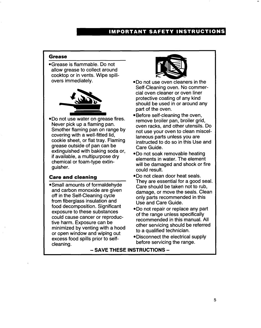 Whirlpool RF4700XB important safety instructions Instructions 