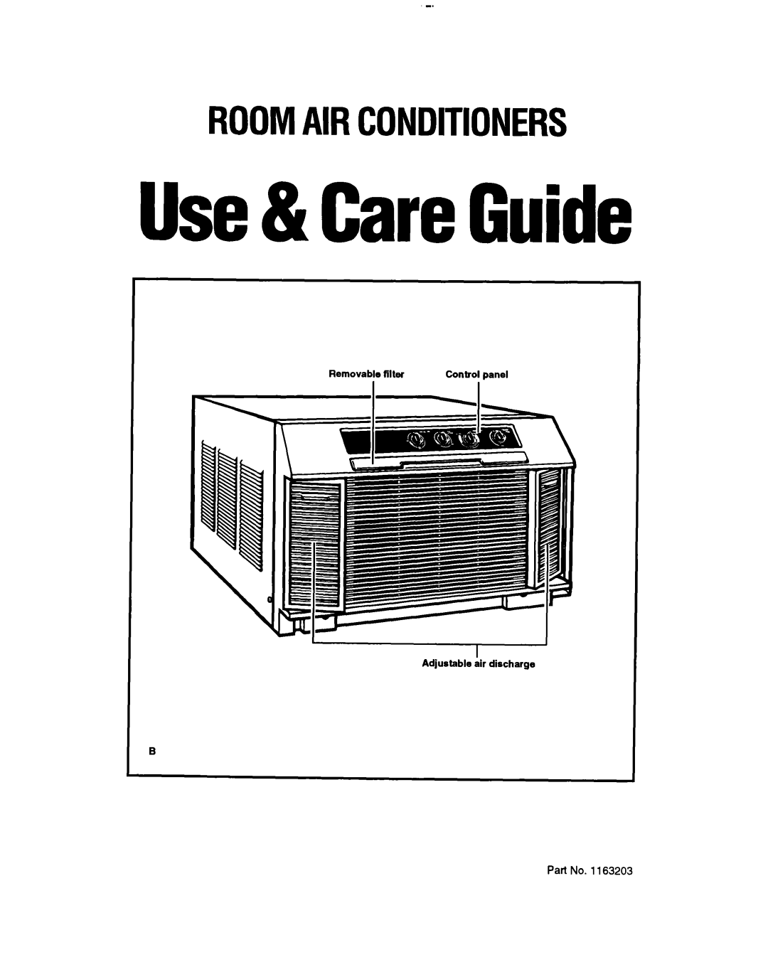 Whirlpool RH123A1 manual Roomairconditioners, Use& CareGuide 