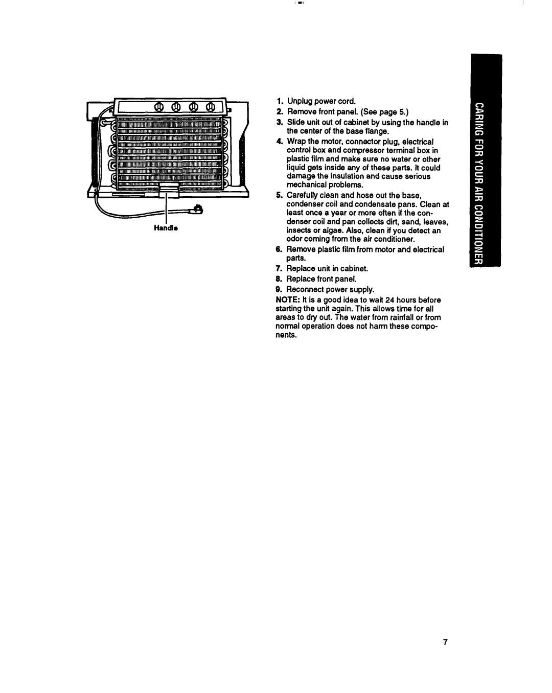 Whirlpool RH123A1 manual Unplug power cord 