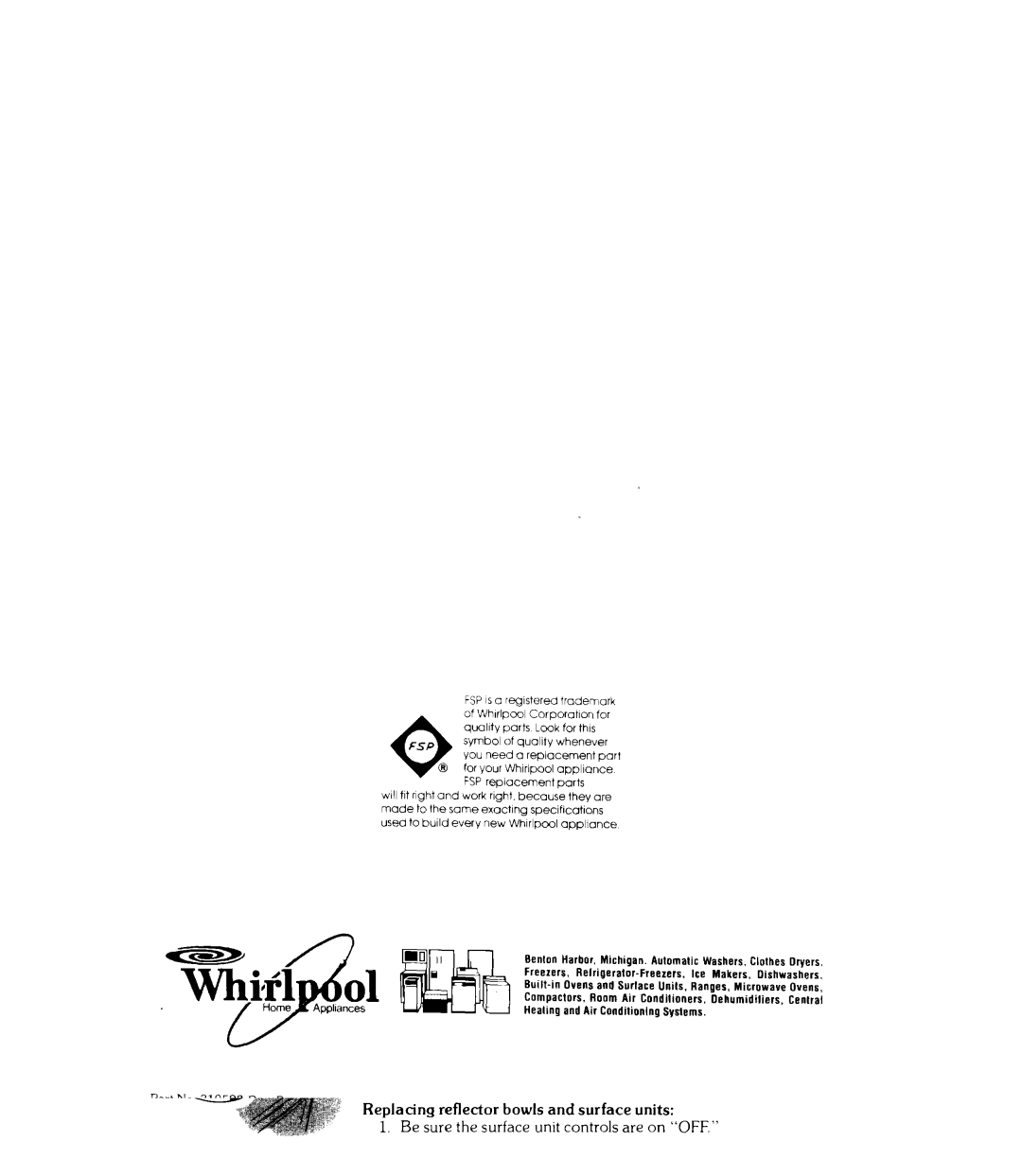 Whirlpool RJE-3020 manual Part No 310593 Rev B 