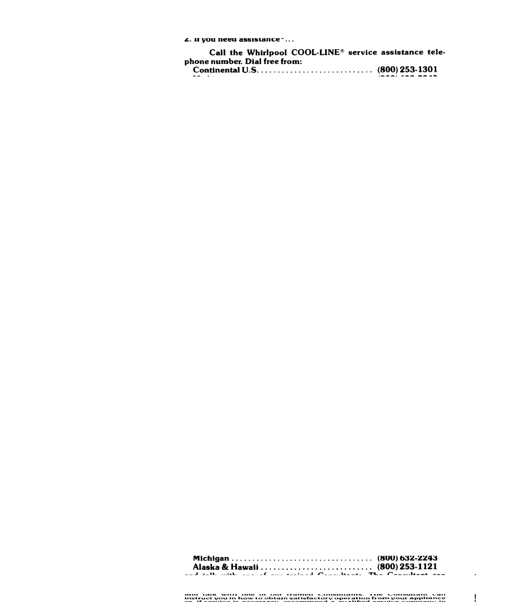 Whirlpool RJE-3165 manual 