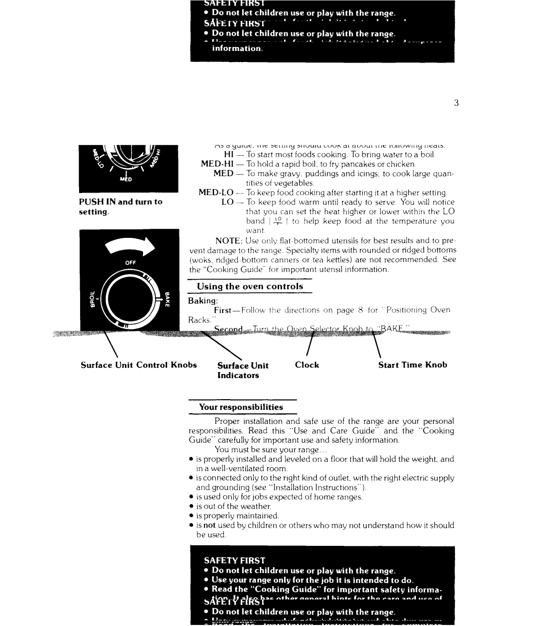 Whirlpool RJE-3165 manual Med-Hi, Med-Lo 