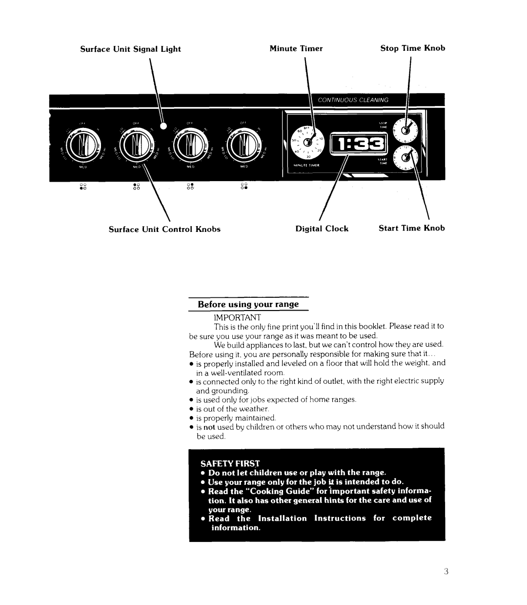 Whirlpool RJE-340P manual 1MPORTANT 