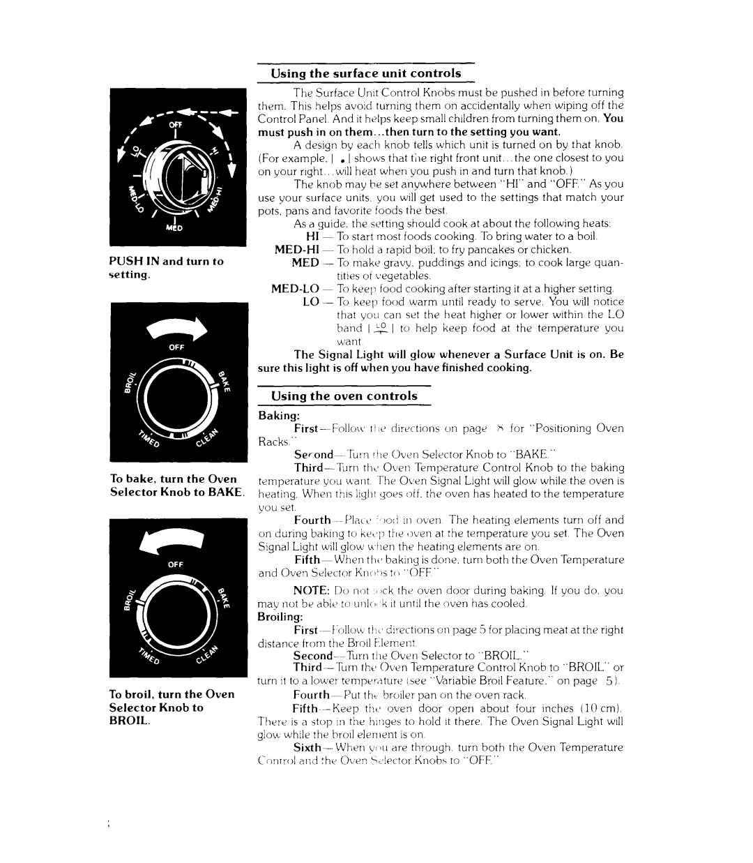 Whirlpool RJE-362B manual Broil 