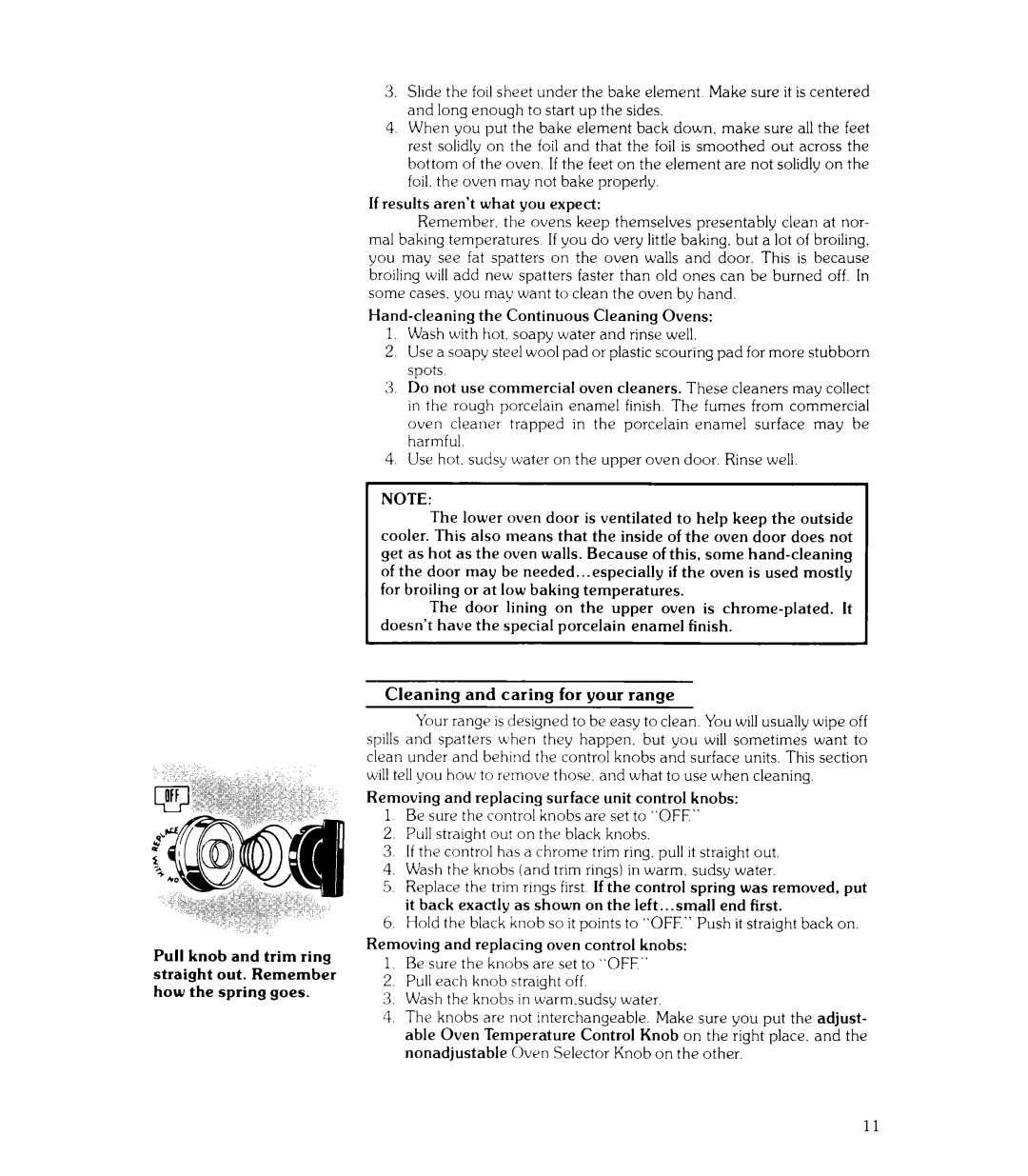 Whirlpool RJE-953PP manual Use hot. sudsy water on the upper oven door. Rinse well 