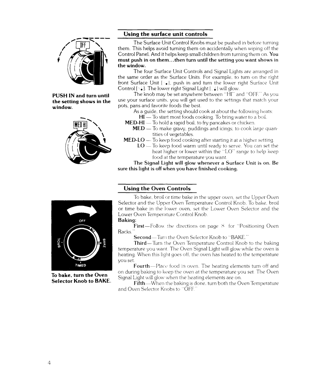 Whirlpool RJE-953PP manual Baking 