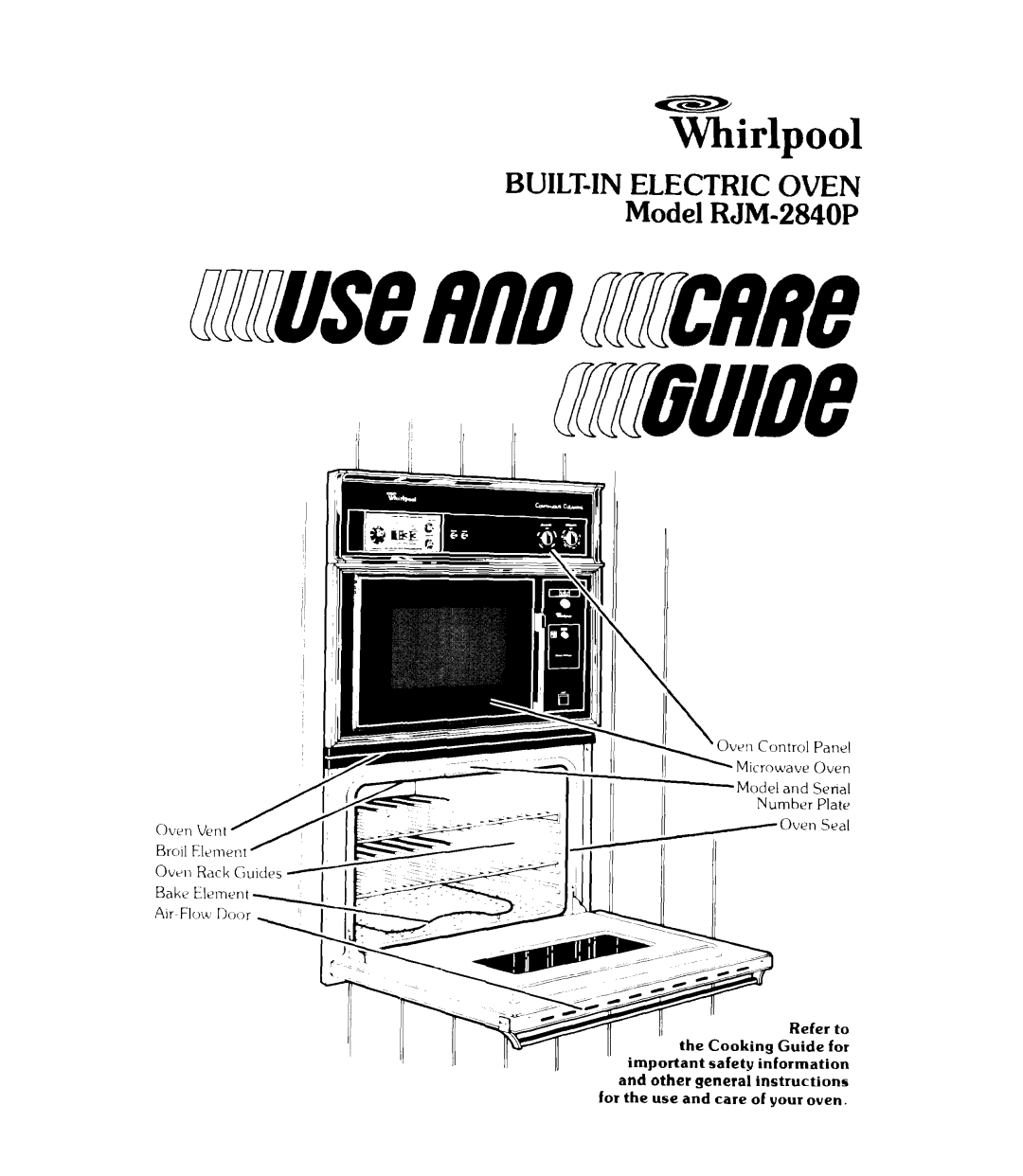 Whirlpool RJM-2840P manual TKirlpool 