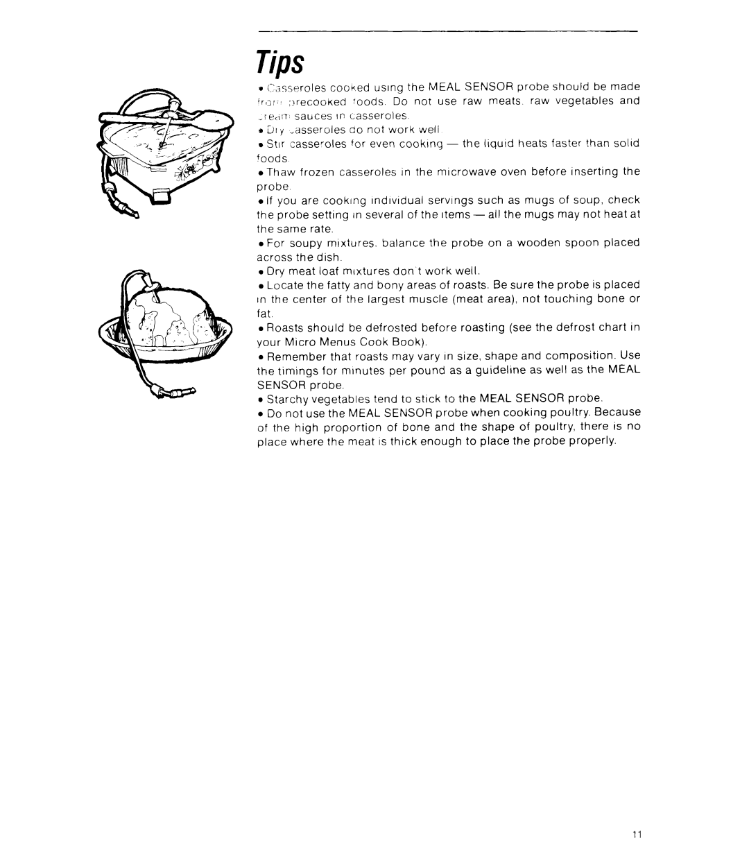 Whirlpool RJM 7450 manual Tips 