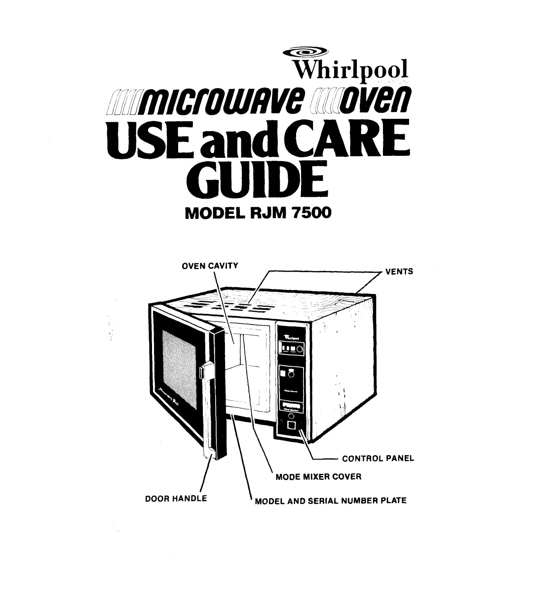 Whirlpool RJM 7500 manual Guide 