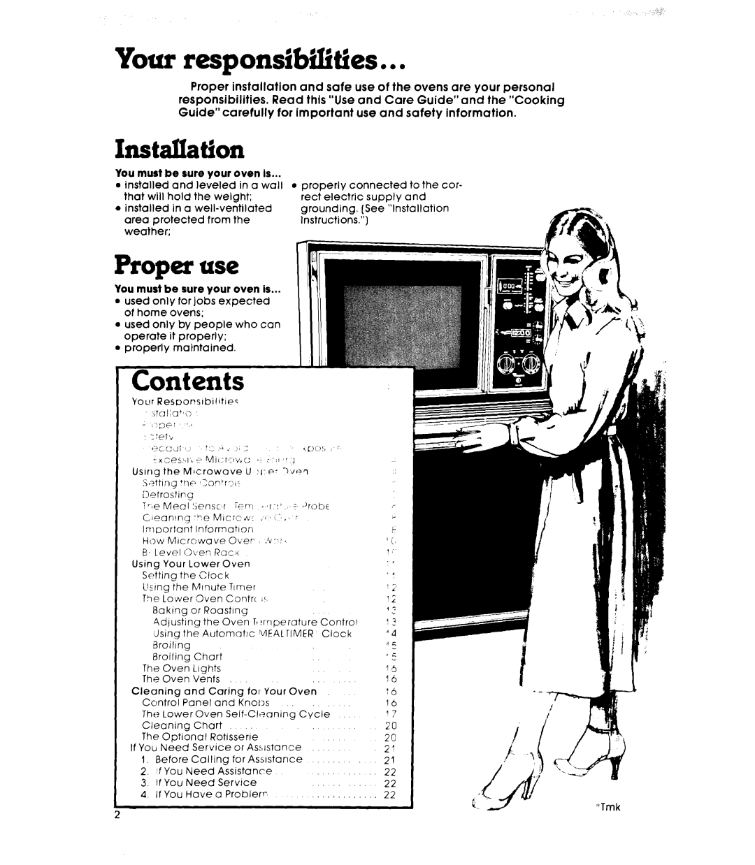 Whirlpool RM275PXK warranty Your responsibilities 