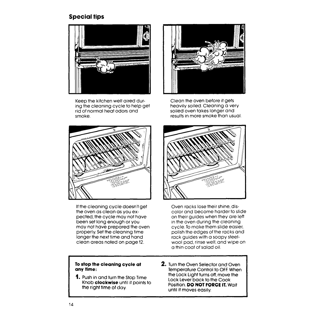 Whirlpool RM278BXP manual Special tips 