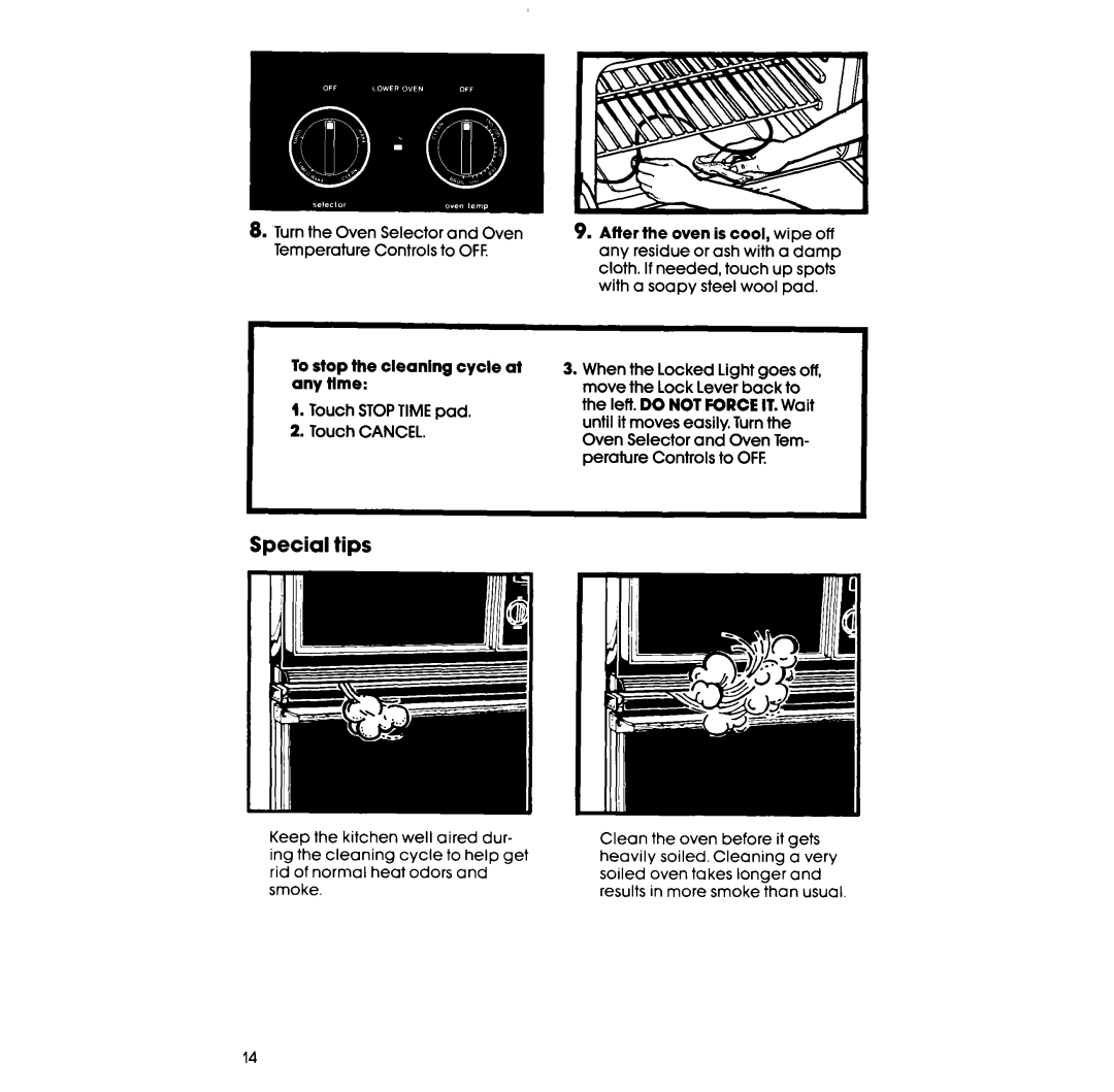 Whirlpool RM278BXS manual Special tips 