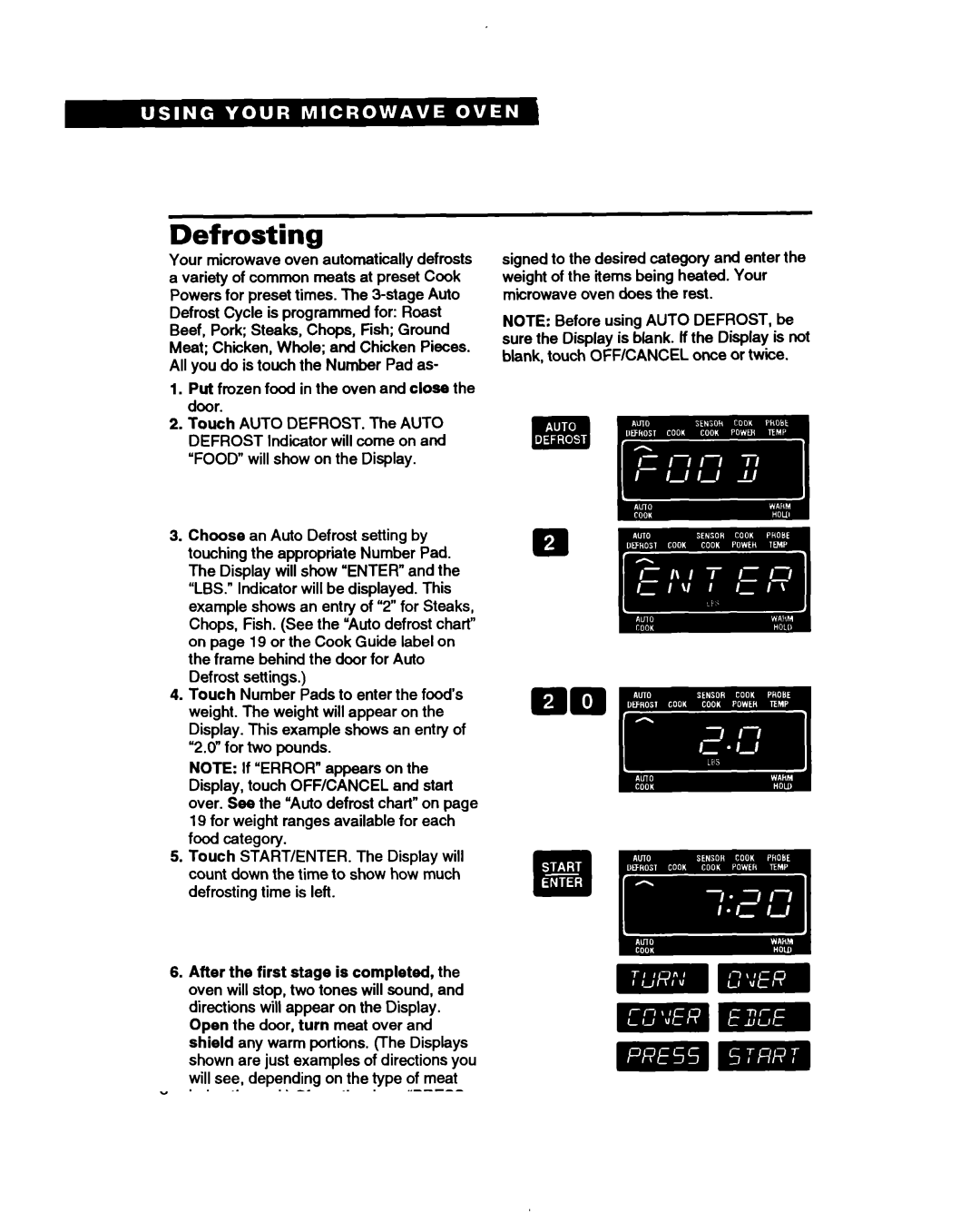 Whirlpool RM280PXB warranty Defrosting 