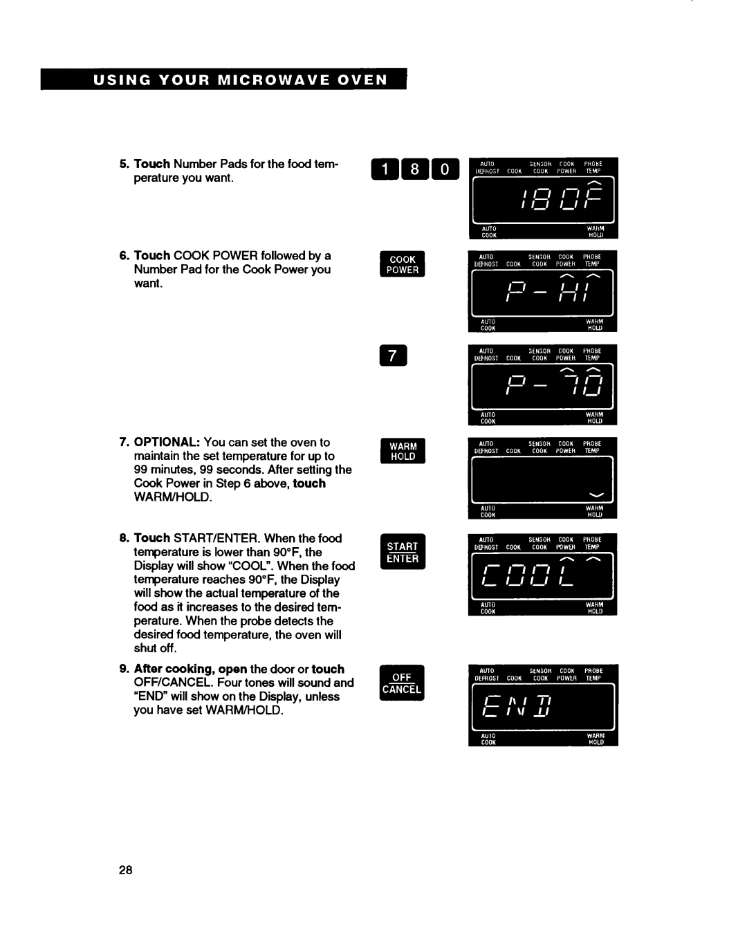 Whirlpool RM280PXB warranty After cooking, open the door or touch 