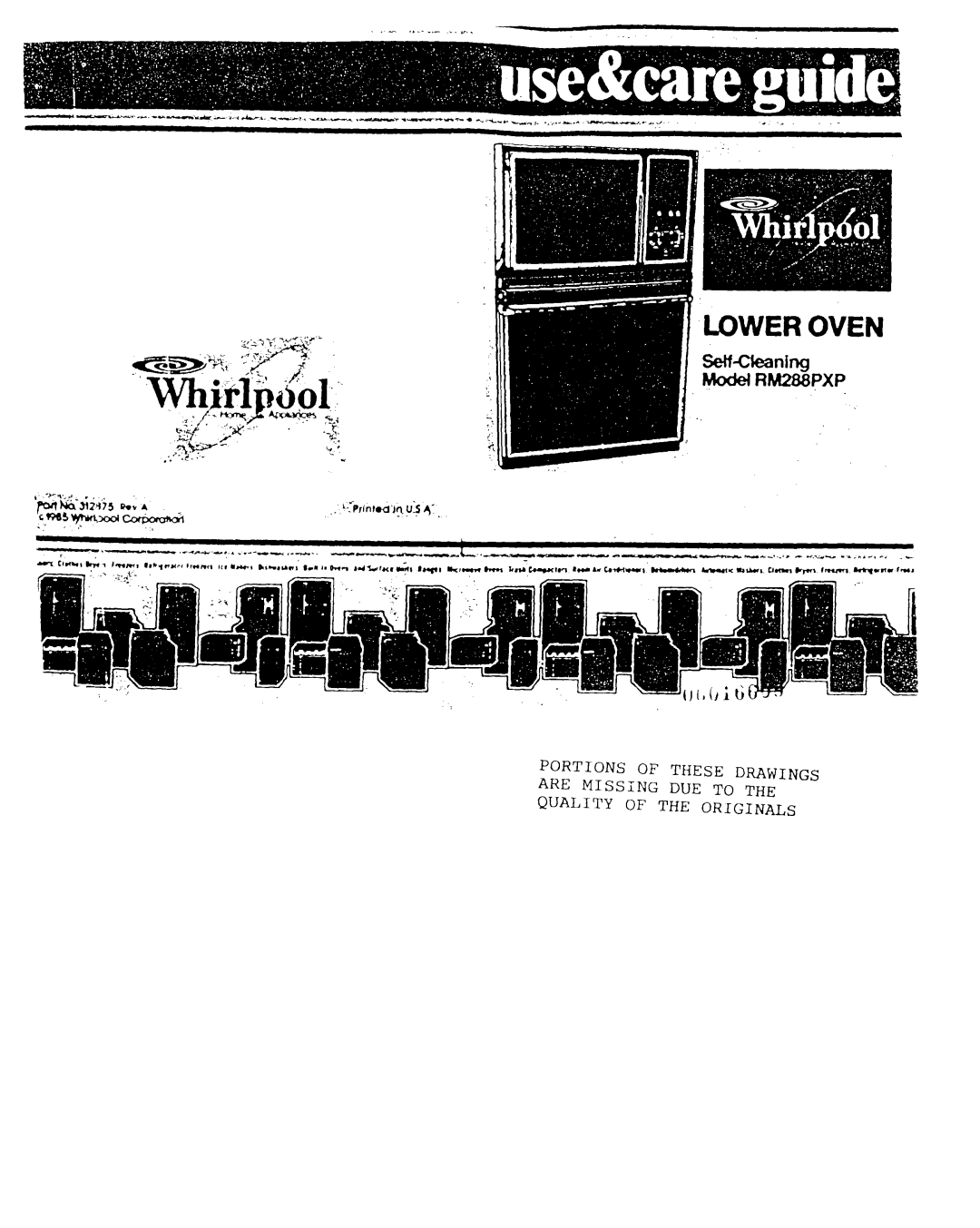 Whirlpool RM288PXP manual Lower Oven 