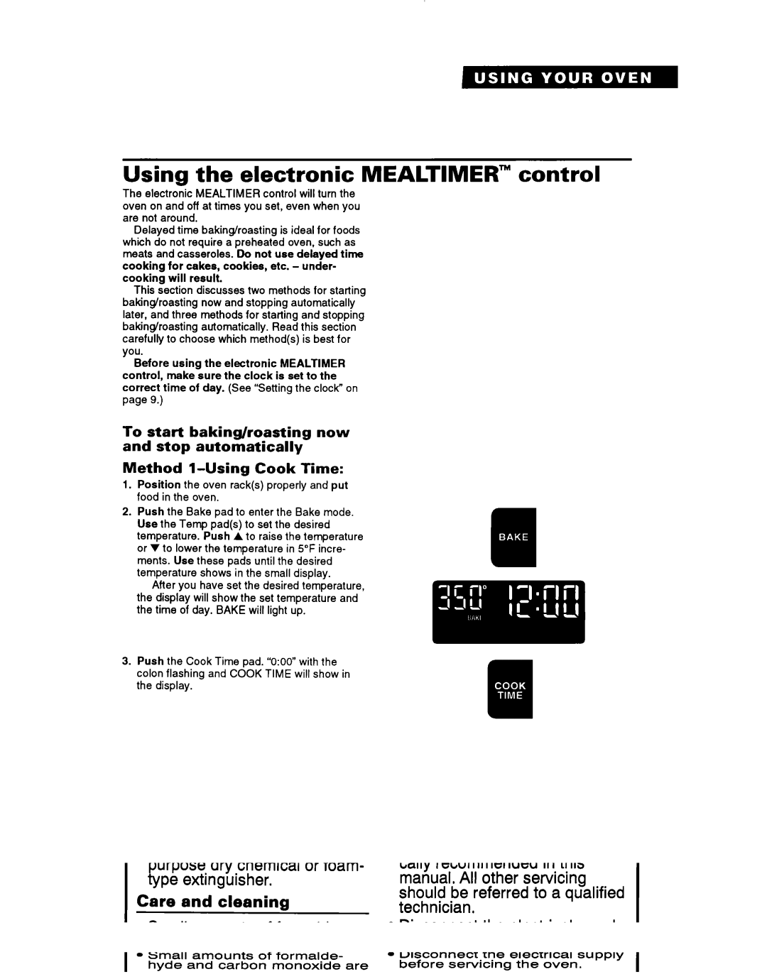 Whirlpool RM765PXB Using the electronic Mealtimer control, Position the oven racks properly and put food in the oven 