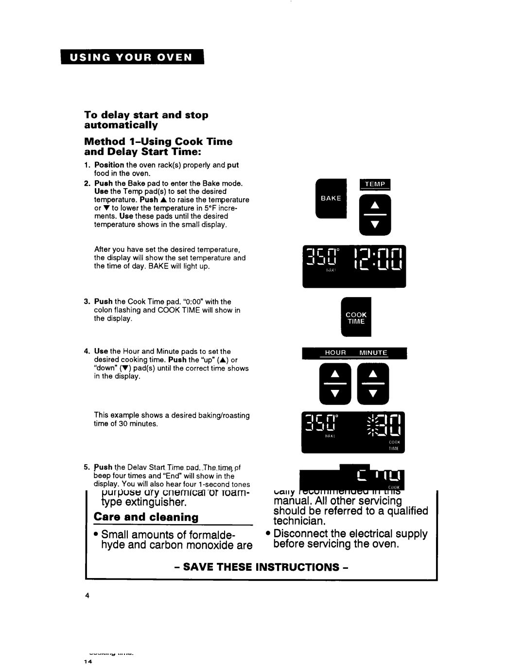 Whirlpool RM770PXB, RM765PXB warranty Position the oven racks properly and put food in the oven 