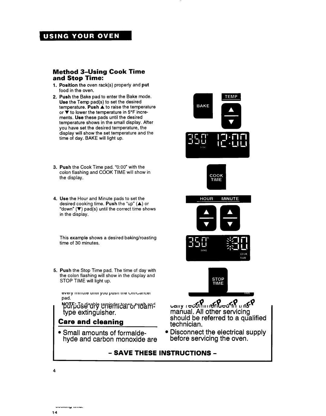 Whirlpool RM770PXB, RM765PXB warranty Method 3-Using Cook Time and Stop Time 