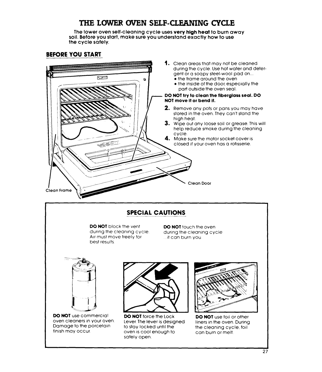 Whirlpool RM778PXT warranty Thelowerovenself-Cleaningcycle, Before YOU Start 