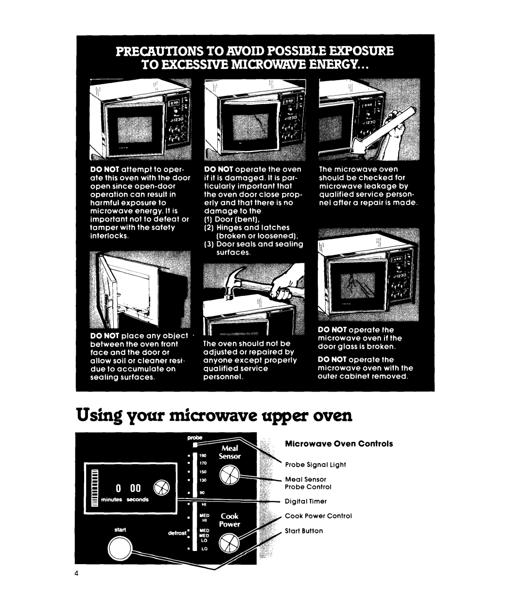 Whirlpool RM955PXK warranty Vour microwave upper oven, II‘..,.,.Microwave Oven Controls 