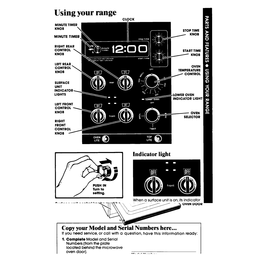 Whirlpool RM955PXP manual Using your range, Minute Timer 