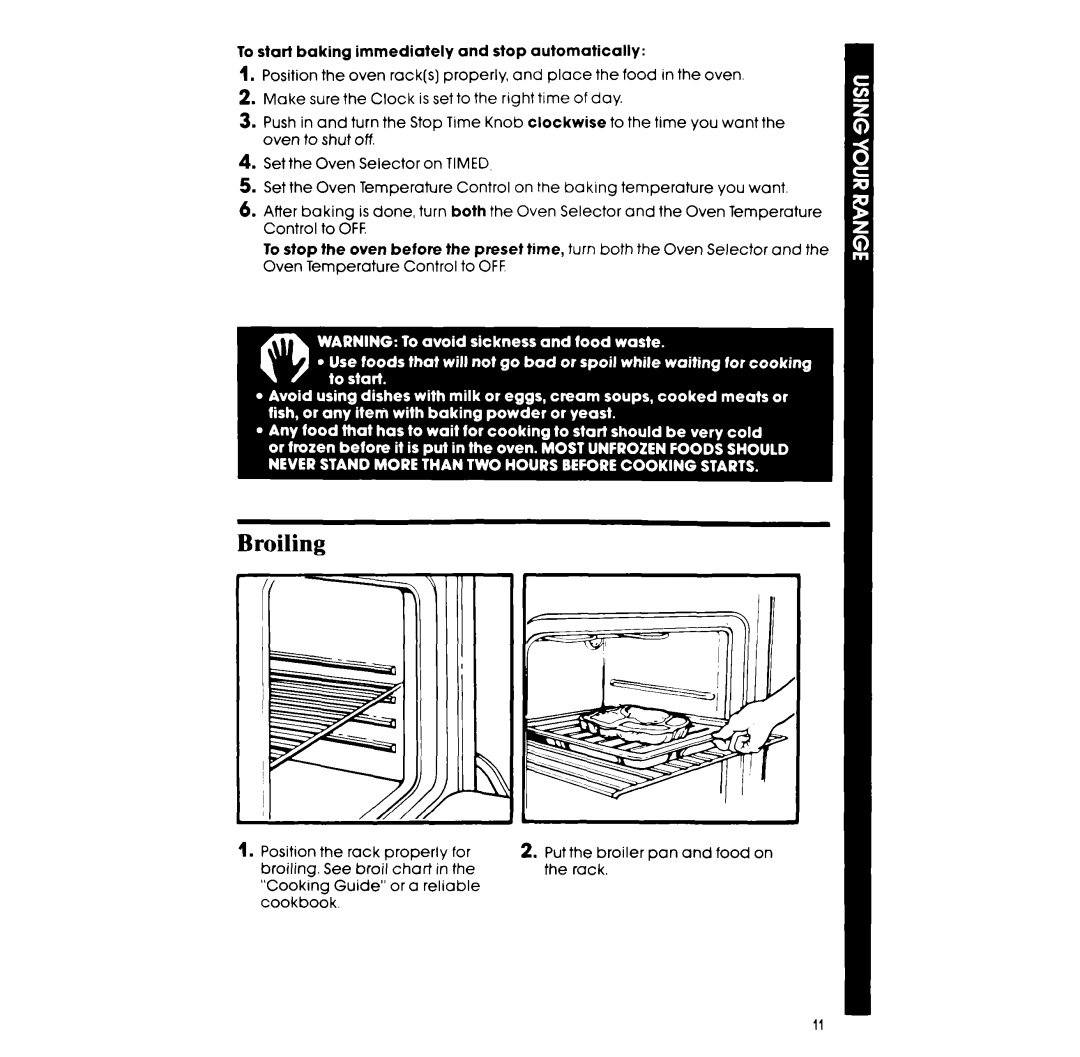 Whirlpool RM955PXP manual Broiling 