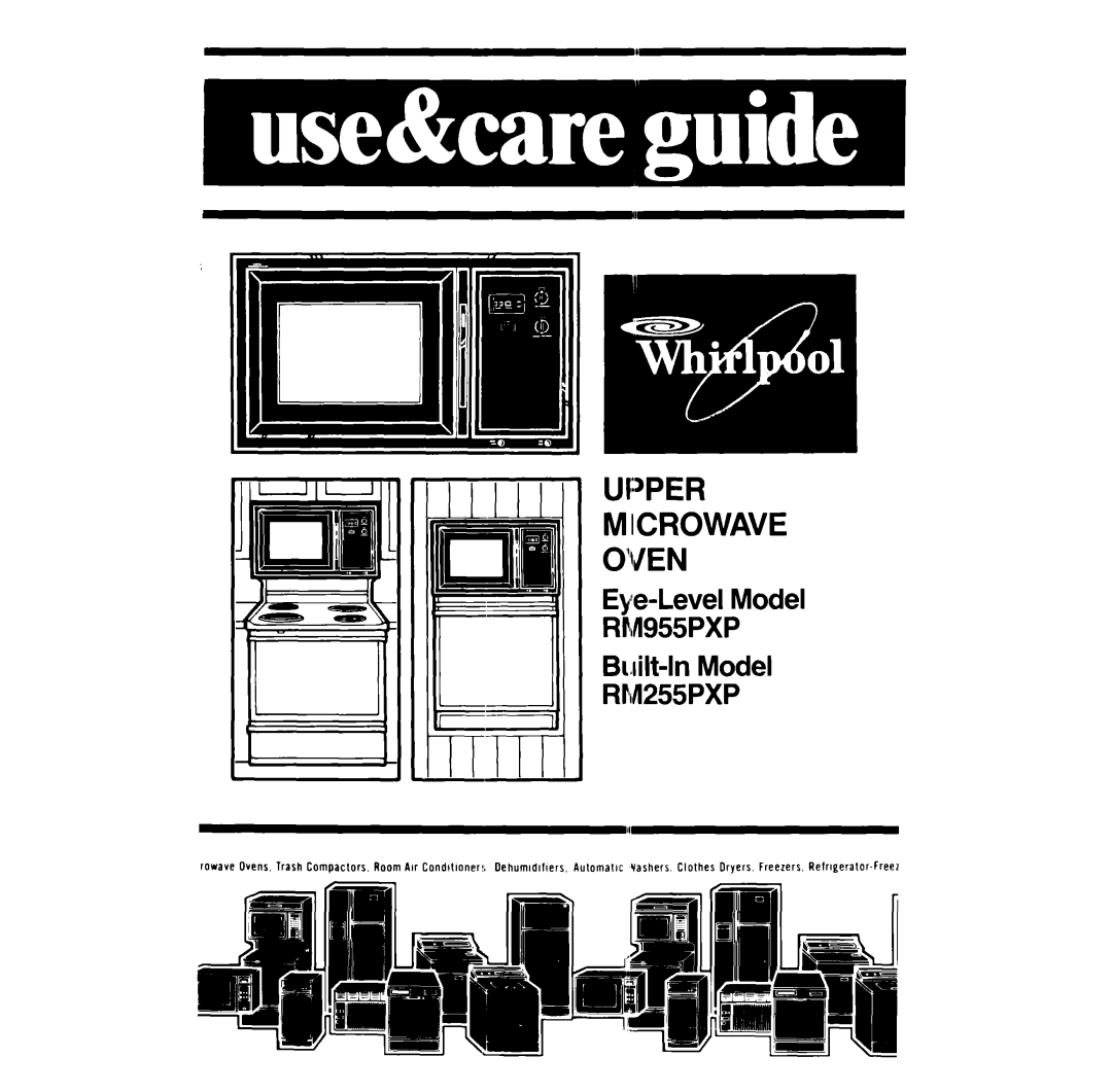 Whirlpool manual Continuous-CleaningModel RM955PXP, Cooktop Dand Lower Oven 