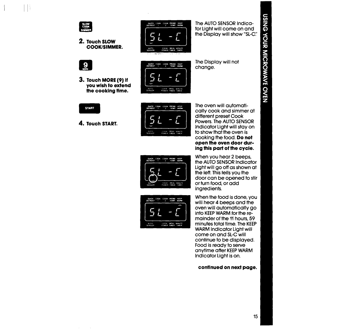 Whirlpool RM978BXS, RM973BXS manual On next 