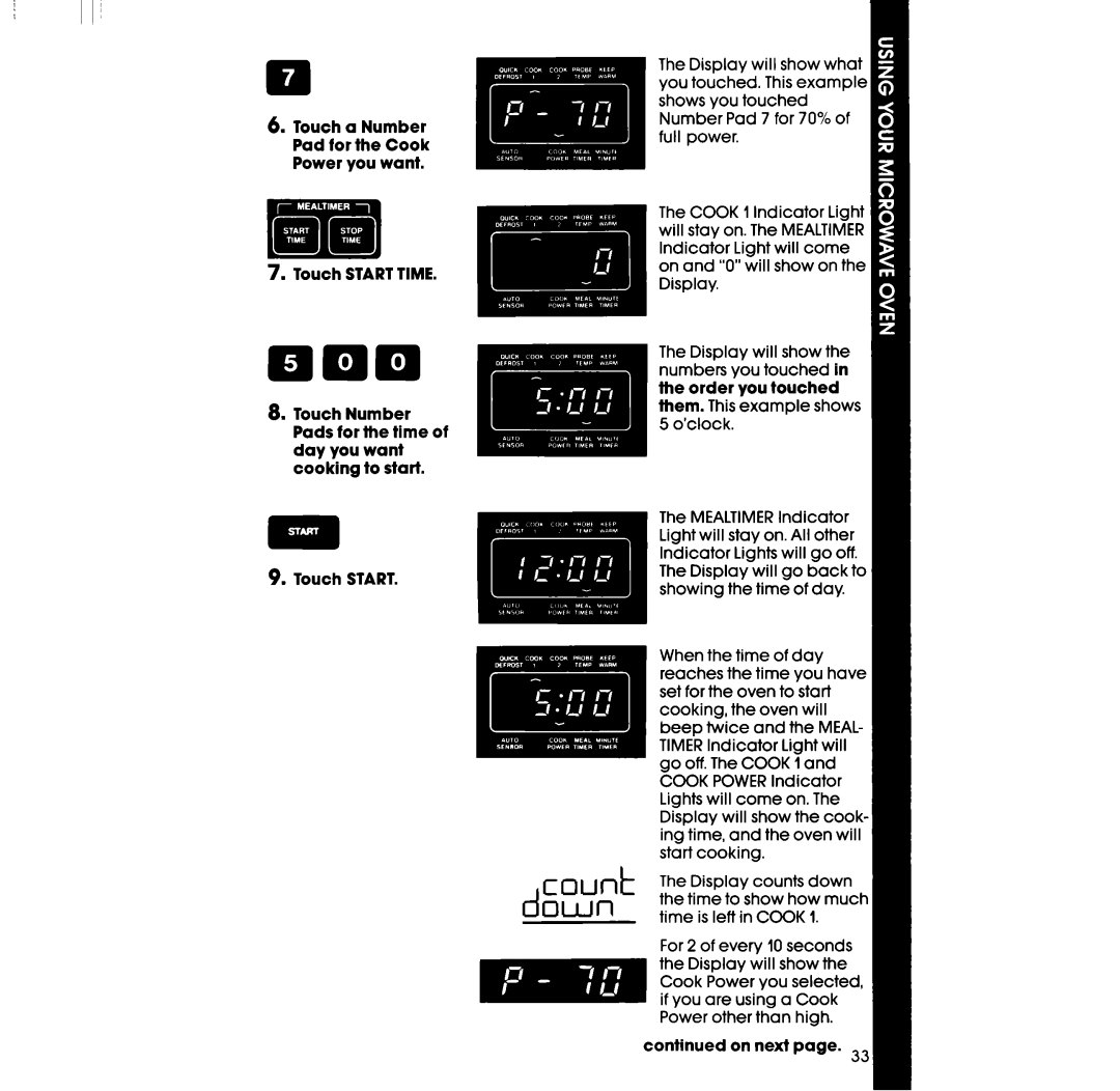 Whirlpool RM978BXS, RM973BXS manual Dowi-I, On next page ’c 