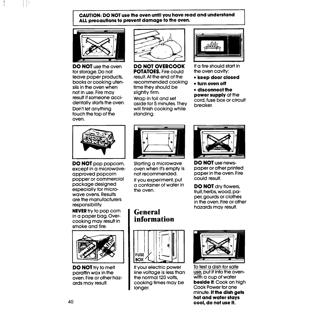 Whirlpool RM973BXS, RM978BXS ALL precautions to prevent damage to the oven, Don’t let anything touch the top of the oven 