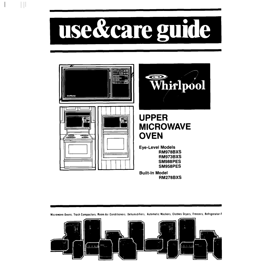 Whirlpool RM978BXS, RM973BXS manual Upper Microwave Oven, Built-InModel RM278BXS 