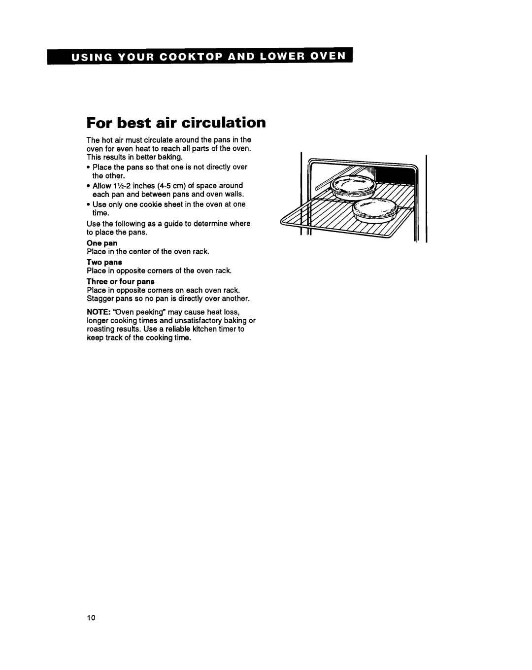 Whirlpool RM980PXY warranty For best air circulation 