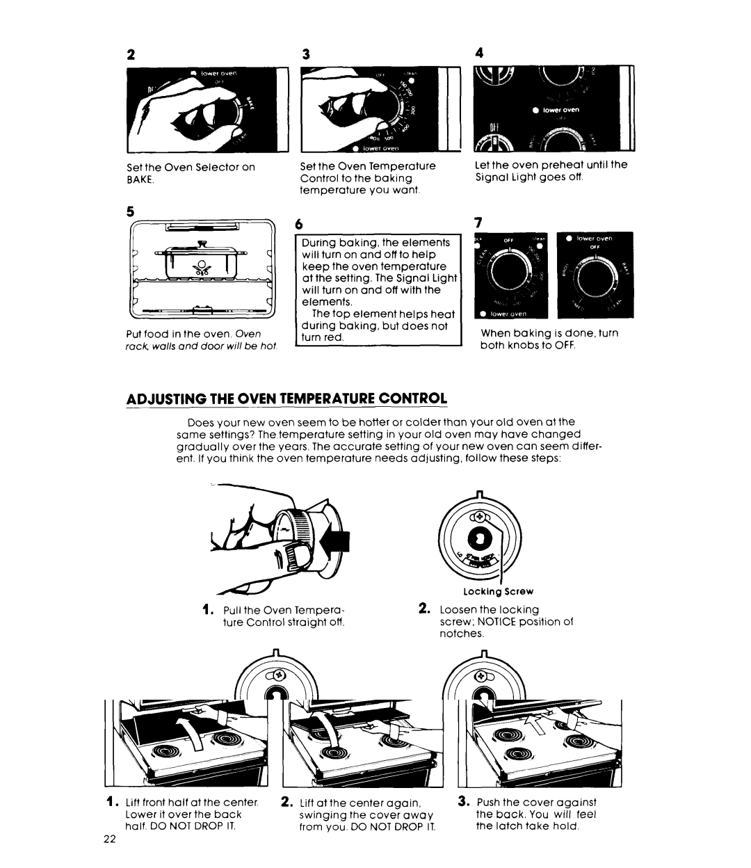 Whirlpool RM988PXK warranty Adjusting the Oven Temperature Control 