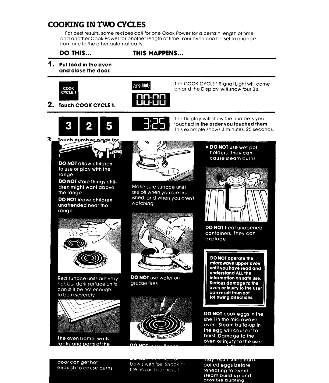 Whirlpool RM988PXL warranty IIa, Cooking in IWO Cycles 