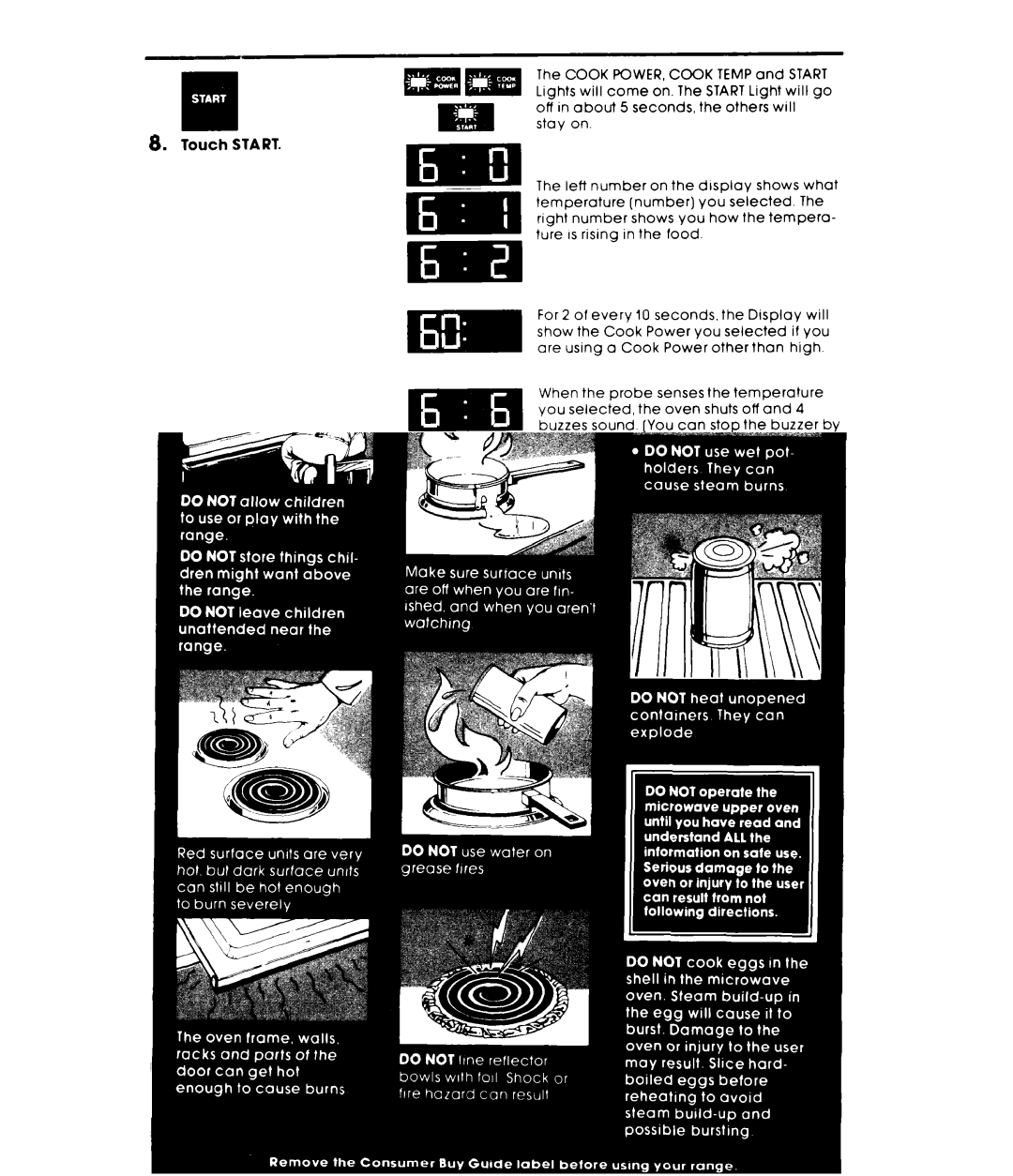 Whirlpool RM988PXL warranty Hints for Using the Temperature Probe ~~, Dont 