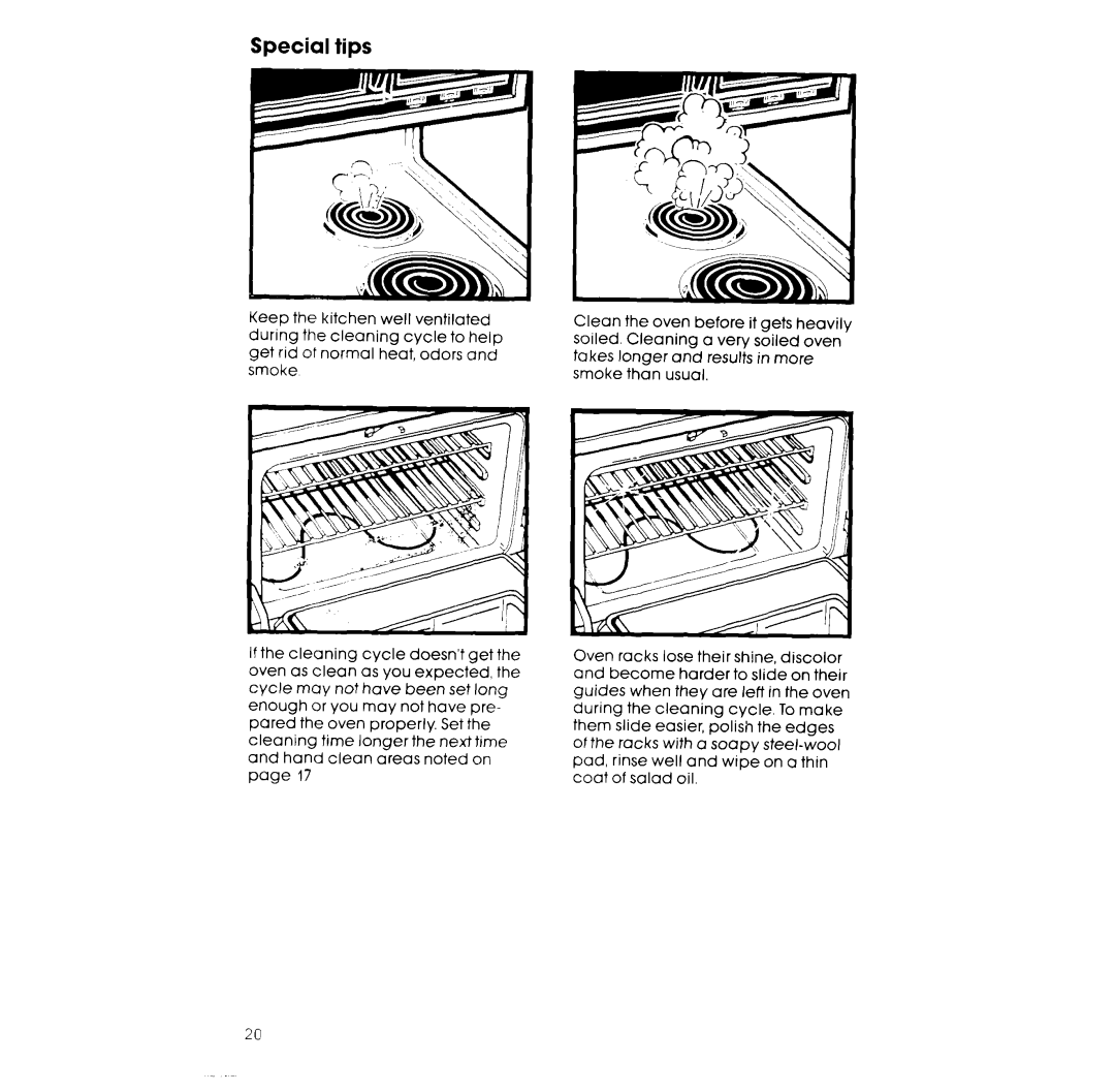 Whirlpool RM988PXS manual Special tips 