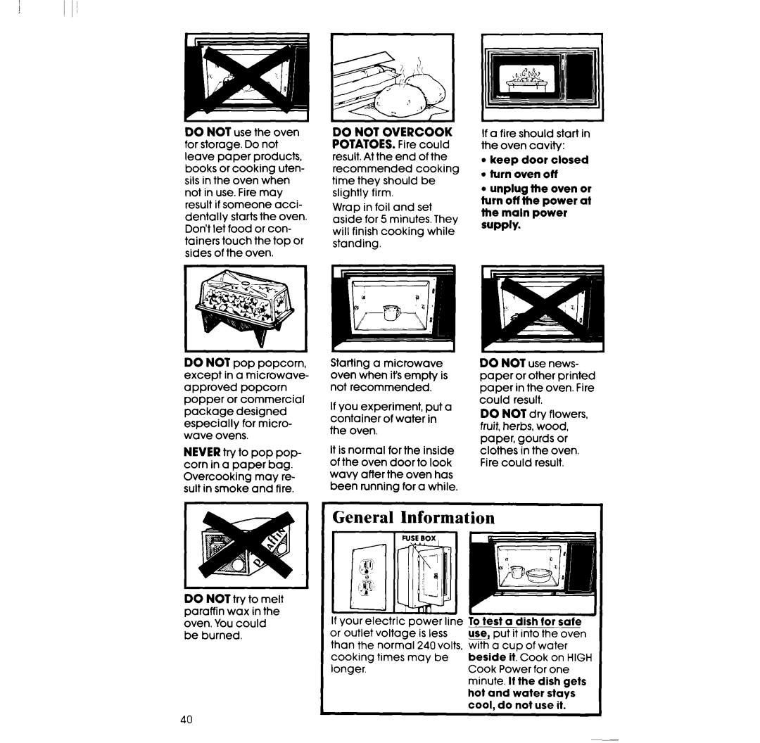 Whirlpool RM996PXV manual General Information 