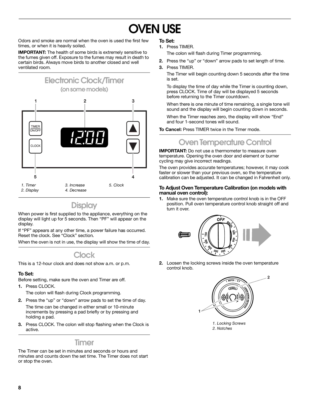 Whirlpool RME30000 manual Oven USE 