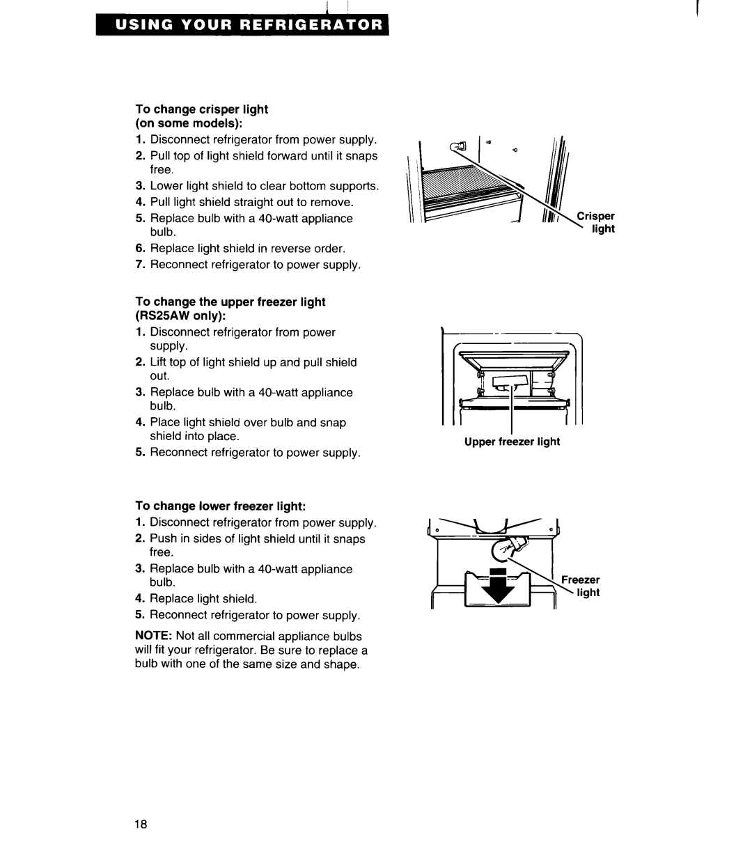 Whirlpool RS20AK, RS22BR, RS22AW, RS20DK important safety instructions RS25AW 