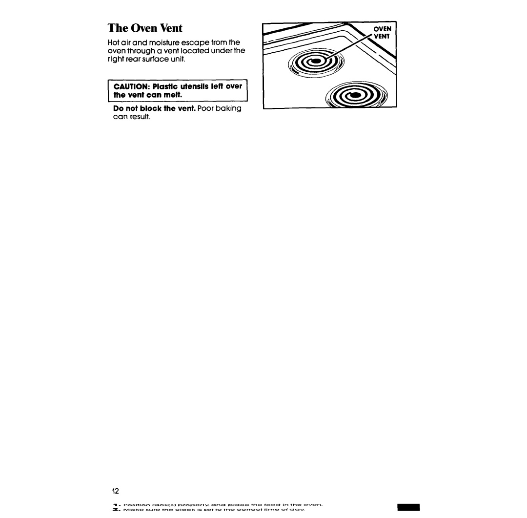 Whirlpool RS313PXT, RS333PXT manual Oven Vent 